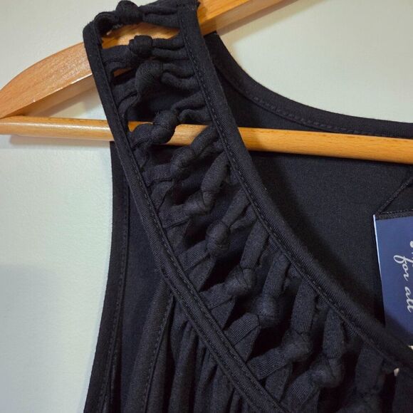 NEVER WORN SWIMSUITS FOR ALL COVER UP BRAIDED HIGH LOW MAXI DRESS SIZE 14/16 XL - Picture 5 of 14